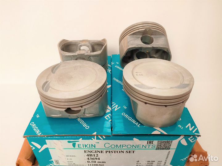 Поршень с кольцами +0.50 4B12 Mitsubishi Teikin