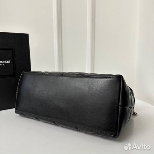 Сумка пуффер Saint Laurent YSL большая серебро