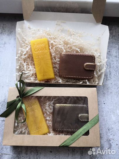 Мыло ручной работы Портмоне + Золото