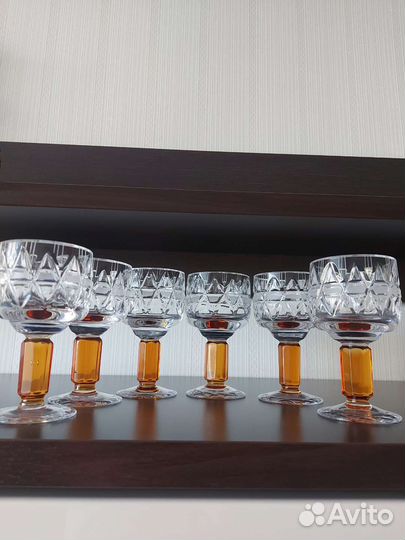 Фужеры хрустальные СССР цветные