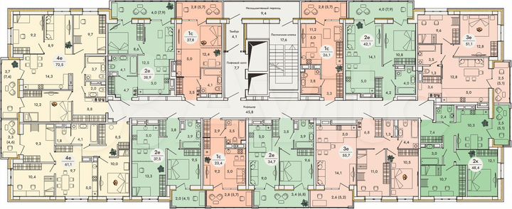 2-к. квартира, 34,7 м², 13/16 эт.