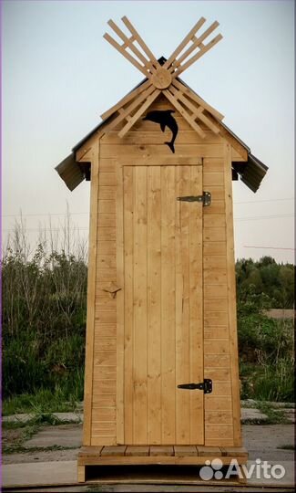 Уличный туалет деревянный WAT897