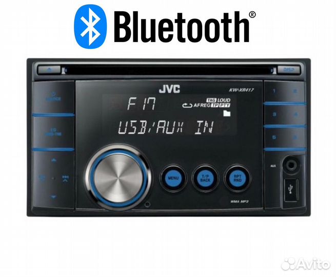 Автомагнитола JVC kw-xr417 Bluetooth 2 din