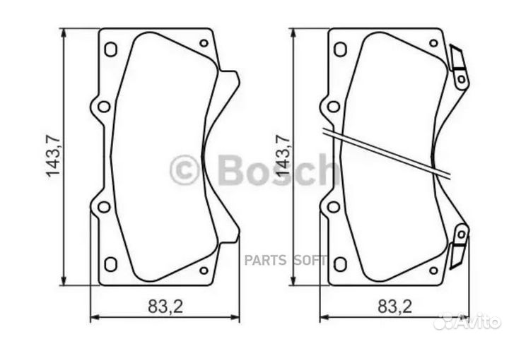 Bosch 0986494449 Колодки тормозные дисковые перед