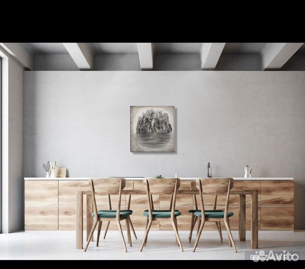 Интерьерная картина фактурная абстракция