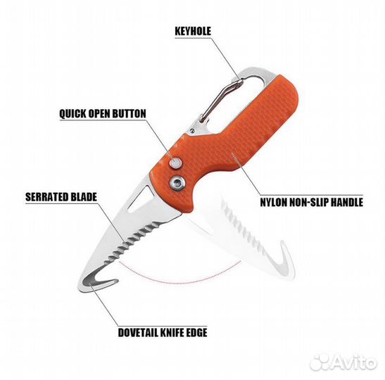 Аварийный брелок карабин