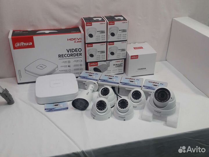 Видеонаблюдение 4Мп регистратор Dahua 6 камер