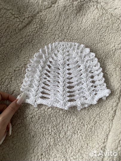 Шапка сетка вязаная, шапочка y2k