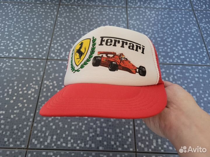 Винтажная кепка ferrari trucker hat 80s