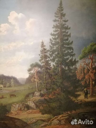 Картина старинная большая