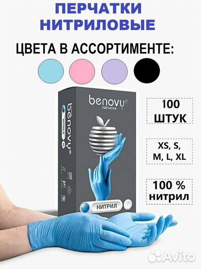 Плотные нитриловые перчатки
