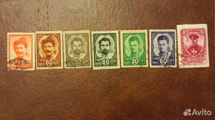 Марки почтовые герои гражданской войны