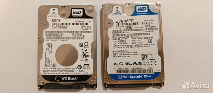 Жесткий диск для ноутбука HDD 500Gb & 320Gb 2.5