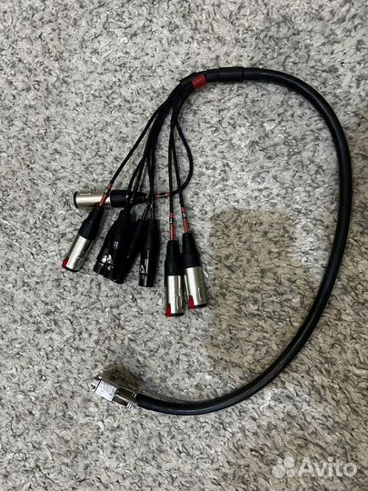 Кабель мультикор dsub25 на 4/4 XLR/TRS 0.3м