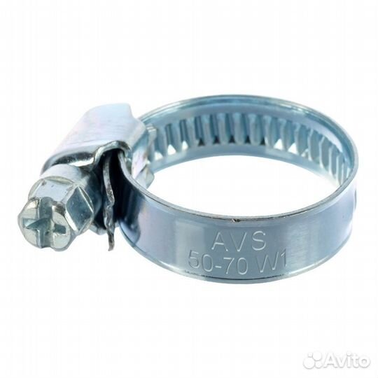 Хомут червячный AVS CM 50-70/9 оцинкованный (600/2