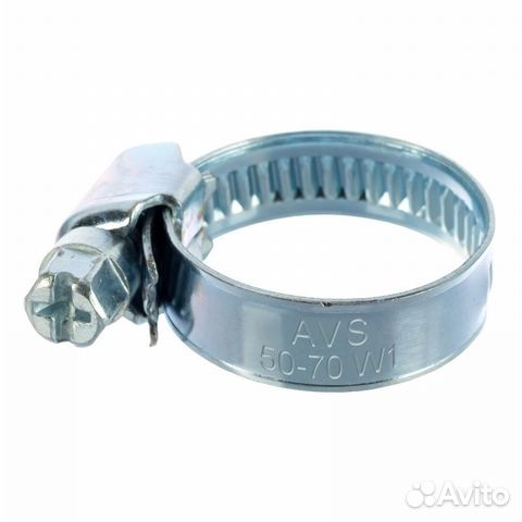 Хомут червячный AVS CM 50-70/9 оцинкованный (600/2