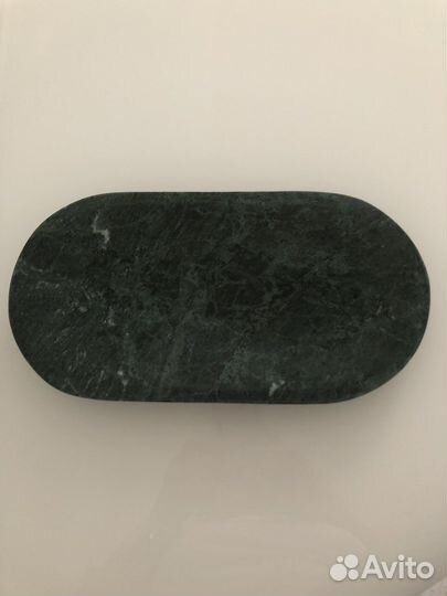 Мраморная подставка H&M Home 30*15 темно зелёная