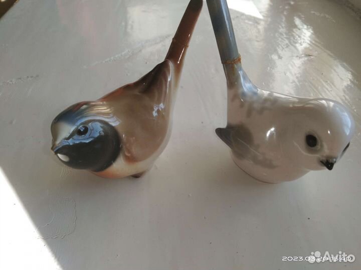 Уникаль Олениха С оленятами Гжель 1950-е Керамика