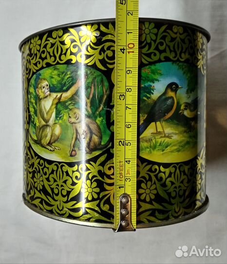 Банка жестяная из-под индийского чая, винтаж