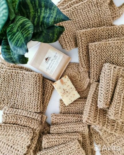 Мочалка натуральная из джута