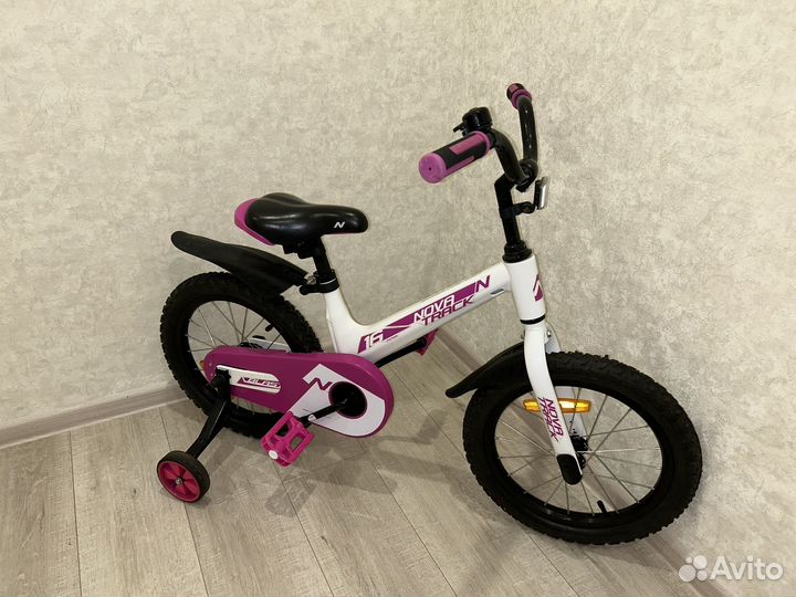 Велосипед детский 16, белый-фуксия