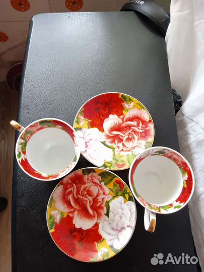 Чашка с блюдцем фарфор