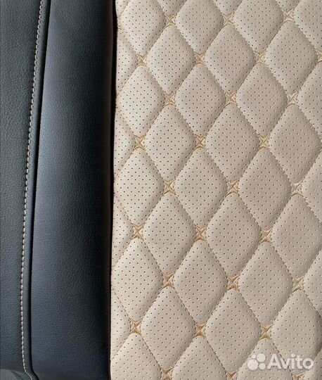 Чехлы на Рено Дастер франт вставка беж