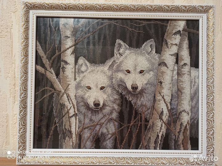 Картина вышитая крестом ручн.работа 