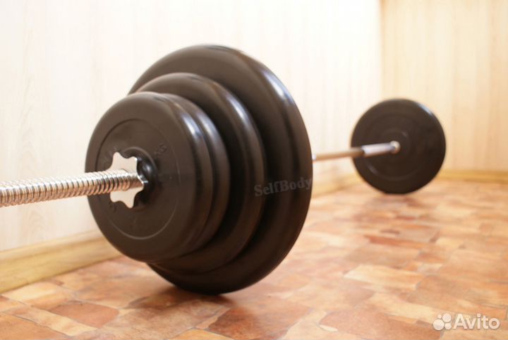 88.5 kg (2x20/2x10/4x5 кг) разборная штанга - MB