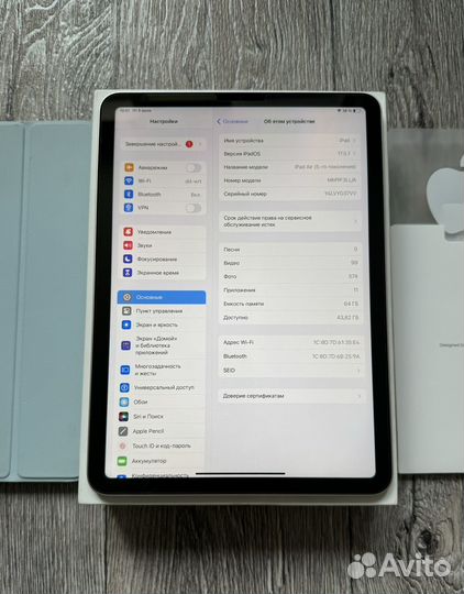 iPad Air 5 64gb 2022 Wi-Fi M1 как новый