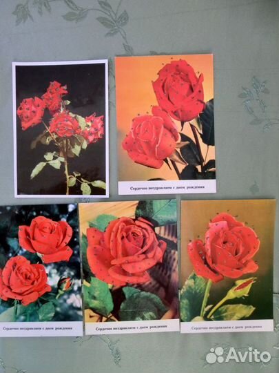 Открытки с позолотой. гдр