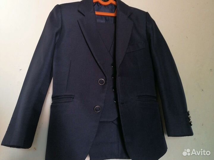 Костюм брюк пиджак тройка для школьника