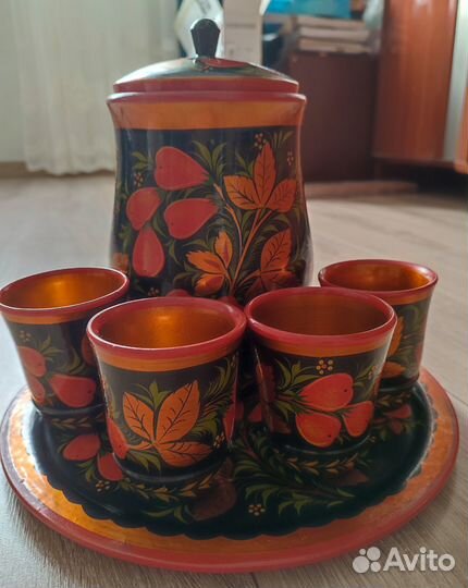 Посуда хохлома деревянная