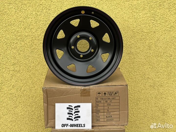 Off-road-wheels 17x8 5x127 ET0 d75 Jeep черный