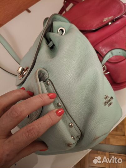 Рюкзак женский coach кожа