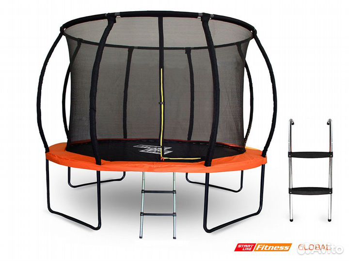 Батут global 10 футов с внутренней сеткой и