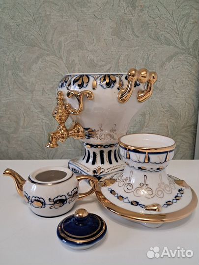 Самовар гжель СССР