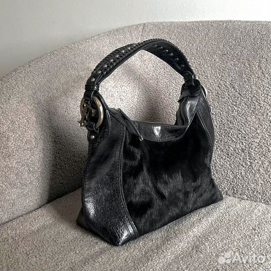 Винтажная сумка натуральная кожа Gf Ferre