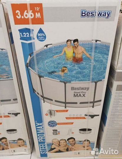 Каркасный бассейн бествей 366/457х122 новый