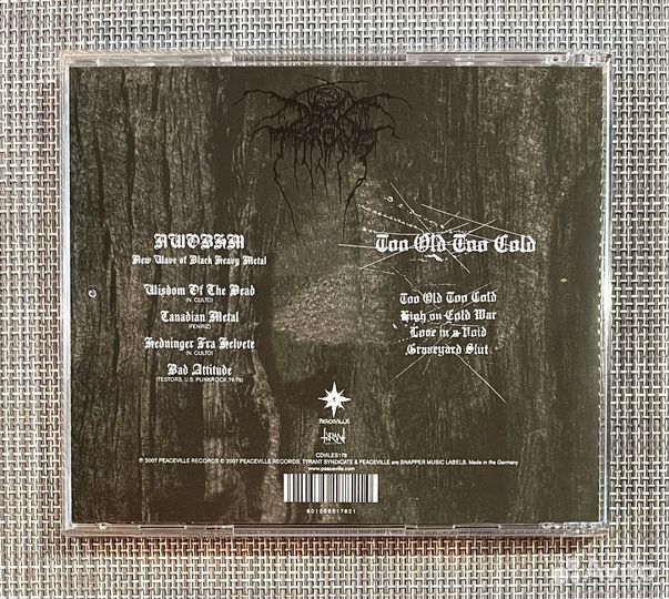 Darkthrone - nwobhm / Too Old Too Cold CD