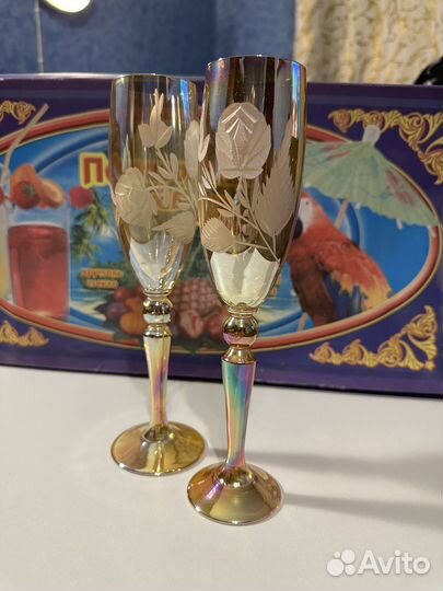 Хрустальные бокалы для шампанского