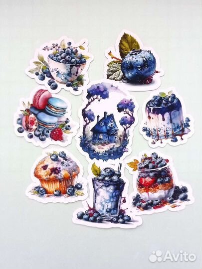 Высечки для скрапбукинга Черника набор 31 ш штука