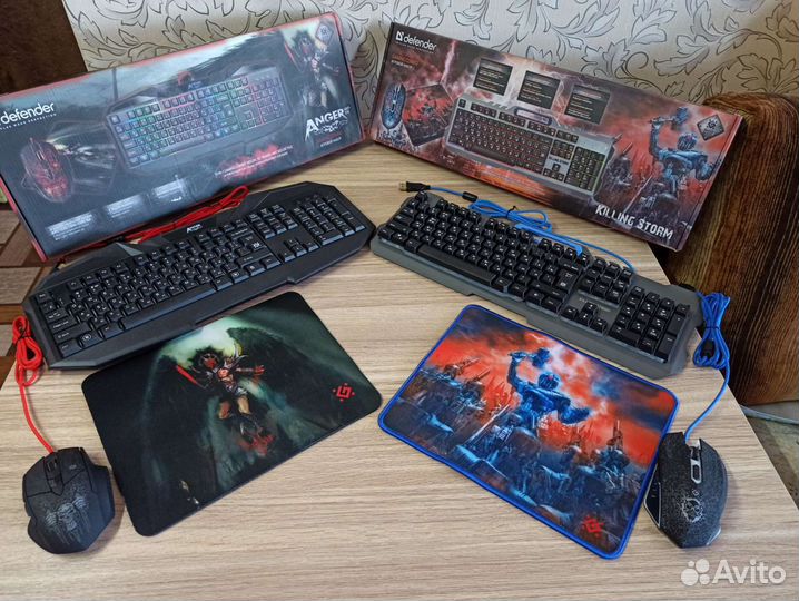 Игровая клавиатура, мышь, коврик. Набор 3 в1