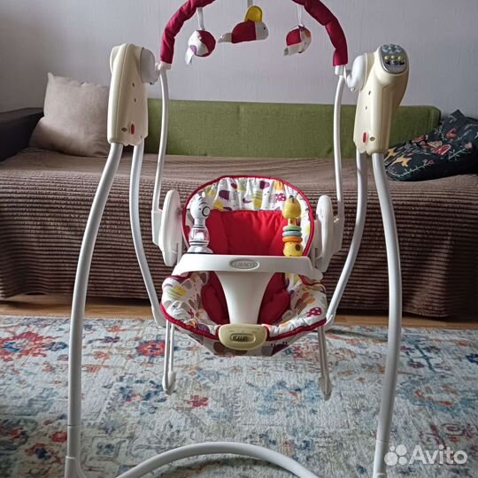 Электронные качели шезлонг Graco swing N bounce