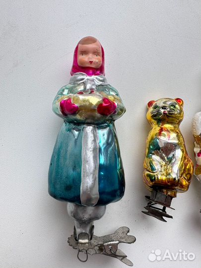 Елочные игрушки СССР на прищепке