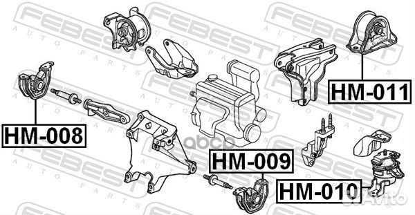 Опора двигателя honda civic/CR-V -01 HM-011 Febest