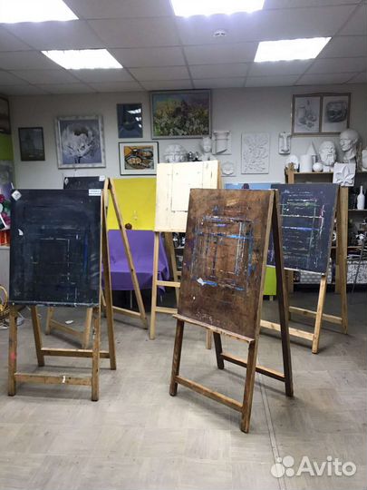 Мольберт напольный деревянный