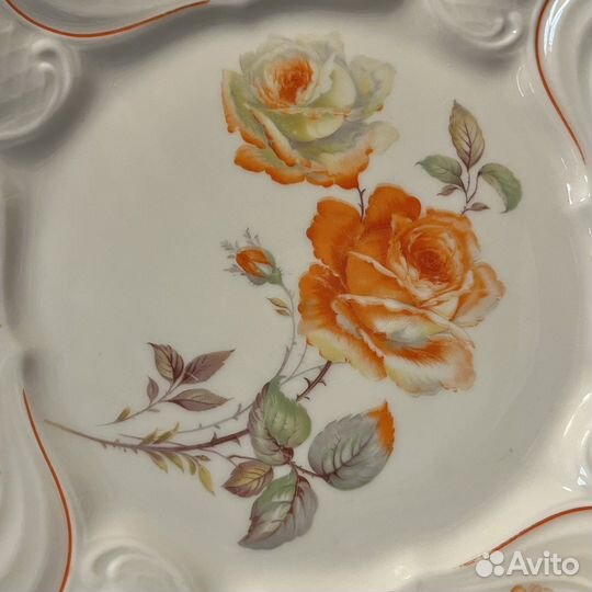 Антикварное фарфоровое блюдо. Германия