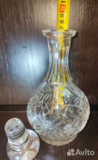 Графин хрустальный СССР с пробкой