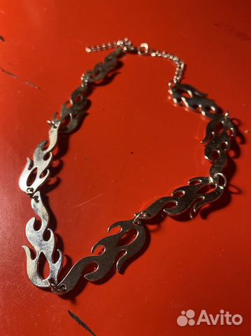 Колье под серебро С Огнем